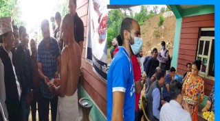 राष्ट्रिय युवा संघद्धारा थाक्रे रानीवारीका मृतक पन्तको परिवारलाई आर्थिक सहयोग