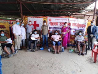 धुनिबेशी धार्केमा रक्तदान कार्यक्रम सम्पन्न, १ सय २६ जनाद्धारा रक्तदान