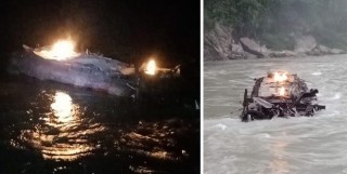 पेट्रोल बोकेको ट्यांकर त्रिशूलीमा खसेर आगलागी