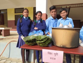 महादेवस्थान माध्यमिक विद्यालयमा खाद्य मेला सम्पन्न