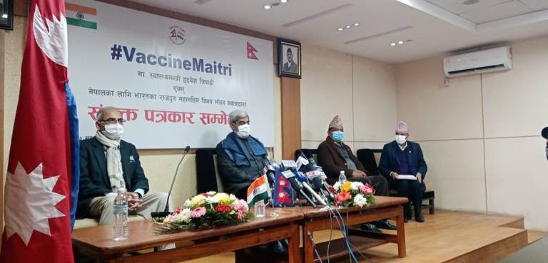 नेपाललाई १० लाख डोज कोरोना भ्याक्सिन भारतले अनुदानमा दिने