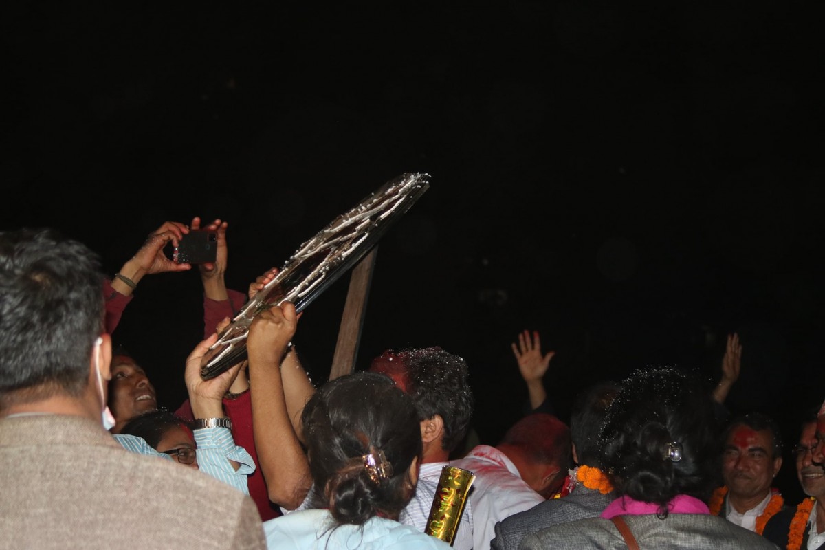 भुबनेश्वरीलाई धुनिबेशी नगरपालिका स्तरीय दशौँ राष्ट्रपति रनिङ शिल्ड प्रतियोगिताको उपाधी