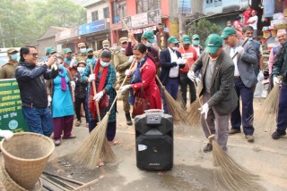 धुनिबेशी नगरपालिकाद्धारा फोहोरमैला व्यवस्थापन तथा सरसफाई अभियानको शुभारम्भ
