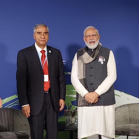 प्रधानमन्त्री देउवा र मोदीबीच भेटवार्ता