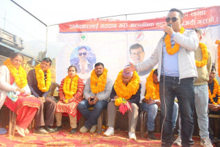 धुनिबेशी २ मा गठबन्धनका उम्मेदवारलाई भव्य स्वागत