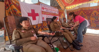 धार्केमा खुल्ला रक्तदान कार्यक्रम : ५६ जना मध्ये १९ जनाले गरे पहिलोपटक रक्तदान