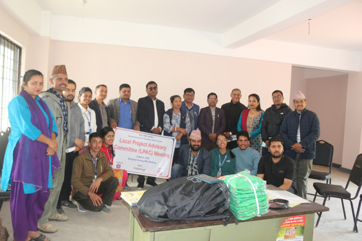 बेनीघाट रोराङमा सञ्चालित सेफ परियोजनाको स्थलगत अनुगमन र परियोजना सल्लाहकार समितिको बैठक सम्पन्न