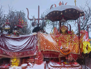 ताप्लेजुङस्थित पाथीभरामा पाँचौँ पटक हिमपात
