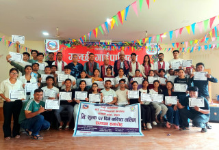 गल्छीमा ३९० घण्टे बारिष्टा तालिम सम्पन्न, प्रशिक्षार्थीलाई प्रमाणपत्र वितरण