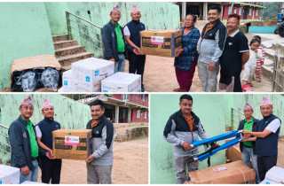 सिद्दलेक गाउँपालिकालाई स्वास्थ्य उपकरण तथा सामग्री हस्तान्तरण
